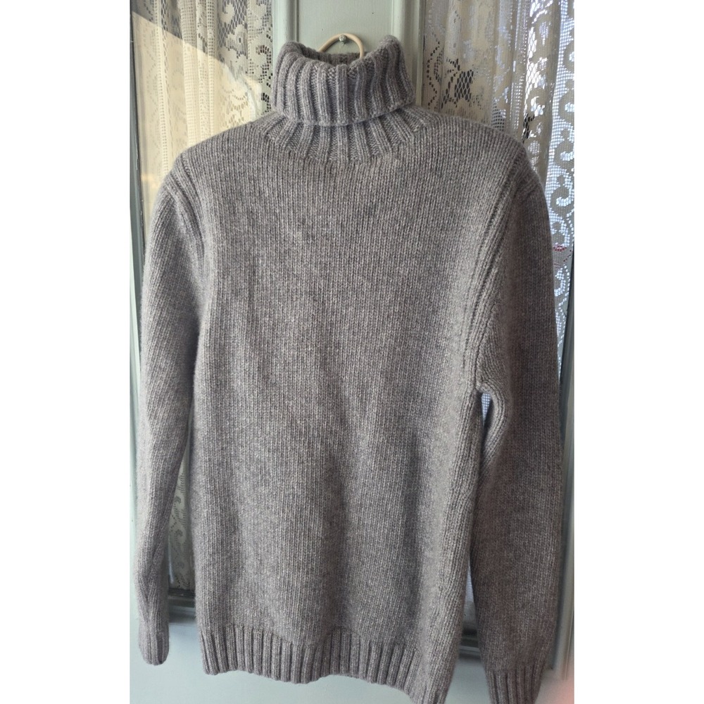 Zara Cozy Ribbed Knit Gray Turtleneck  Sweater Wool Cashmere Sz Med Unisex NWOT